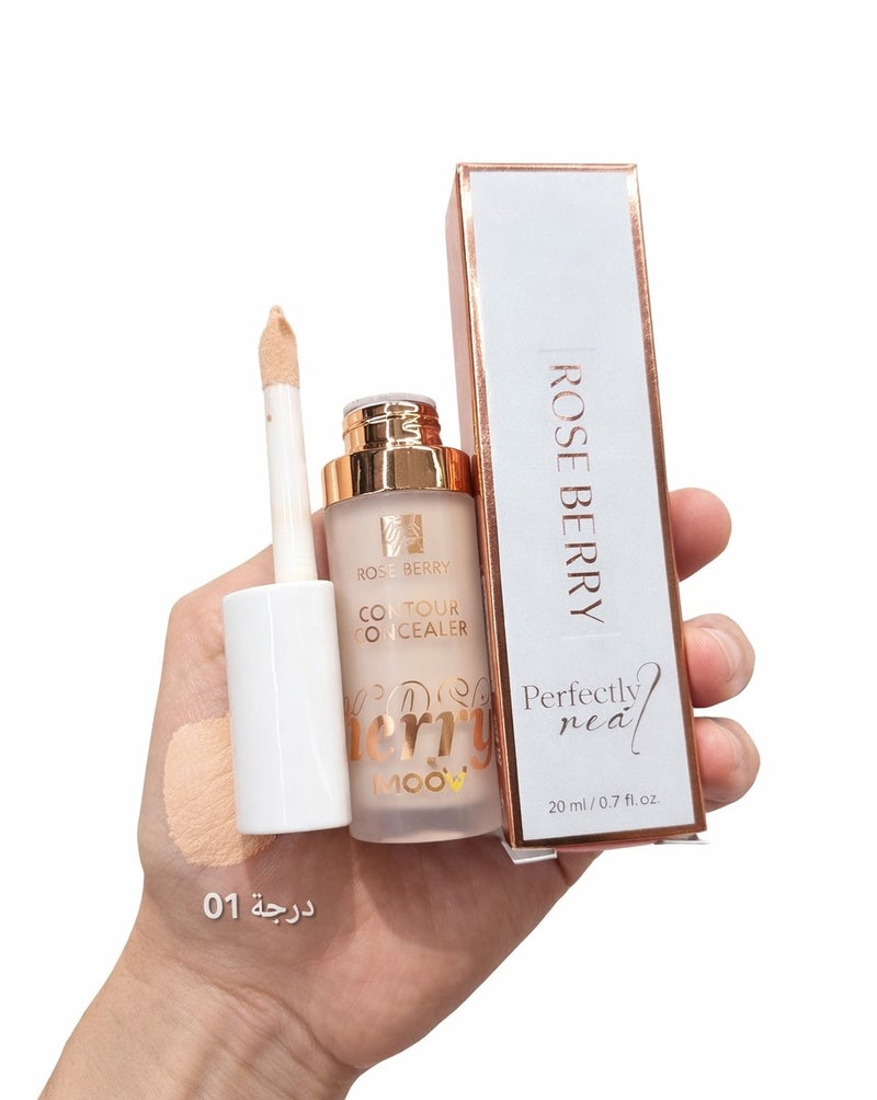 ROSE BERRY Perfectly Real Concealer contour with a smooth, long-lasting formula – Shade 01 - Image 2